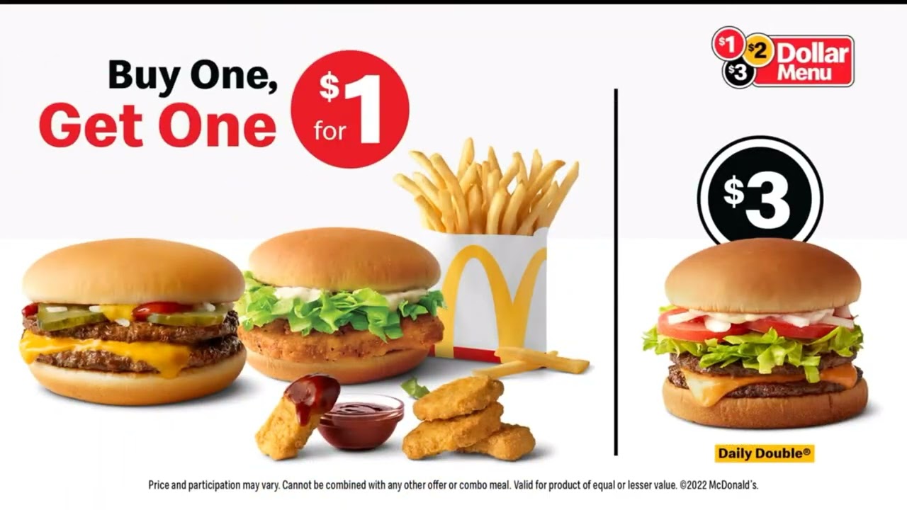 McDonald's Commercial 2022 - (USA) • Daily Double On $1 $2 $3 Dollar Menu