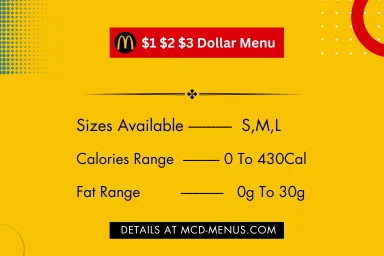 McDonalds 1 2 3 Dollar Menu in USA