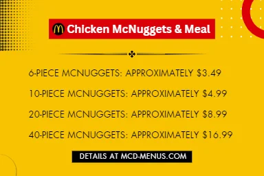 McDonalds Chicken McNuggets and McDonald’s Chicken McNuggets meal