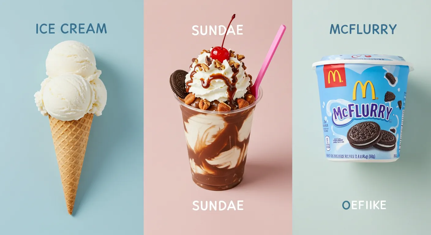 Ice Cream vs. Sundae vs. McFlurry